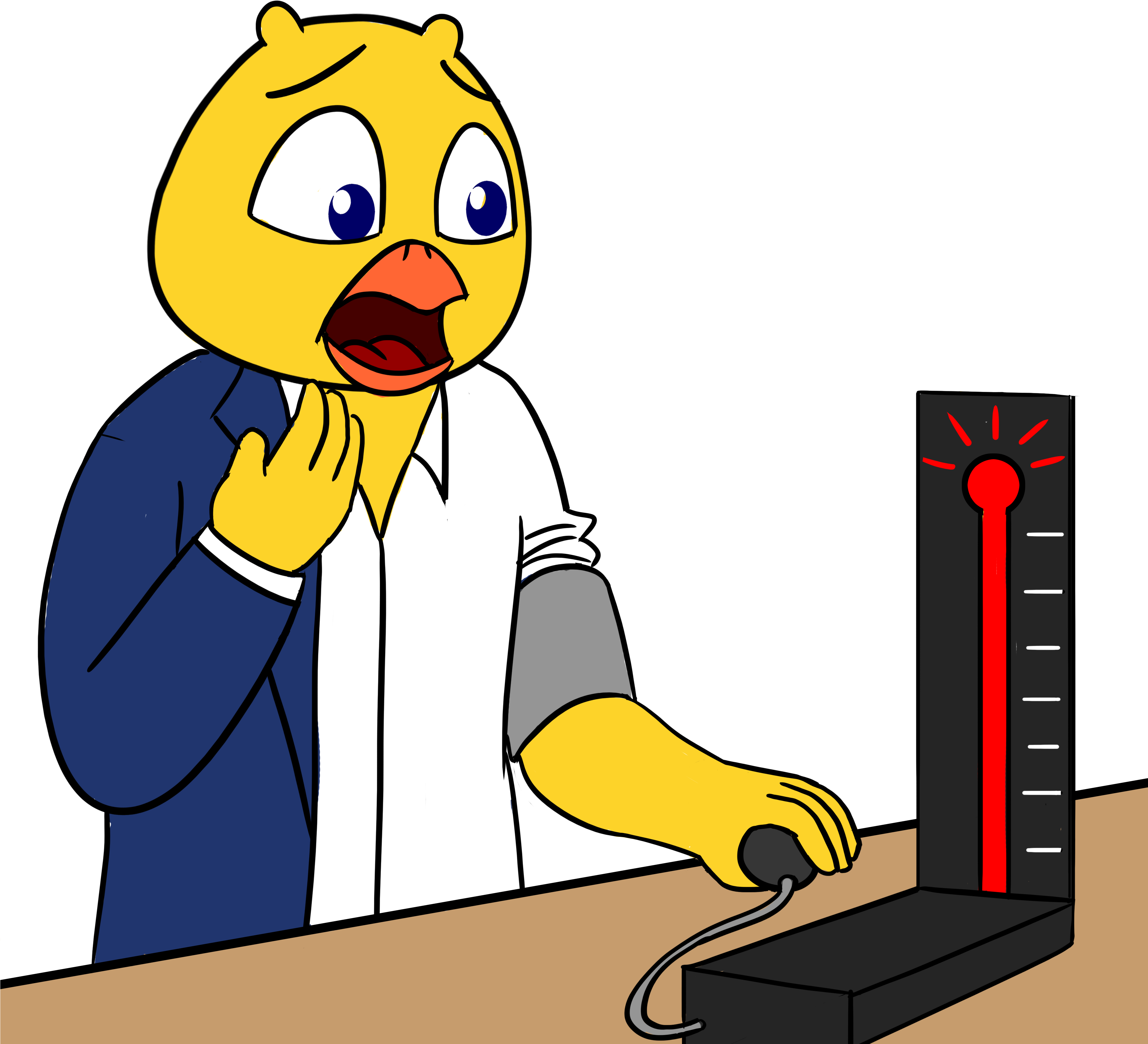 Increased Blood Pressure - Cartoon (4000x4000)