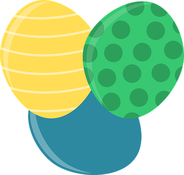 Easter Easter Eggs Holiday Spring Egg Colo - Circle (359x340)