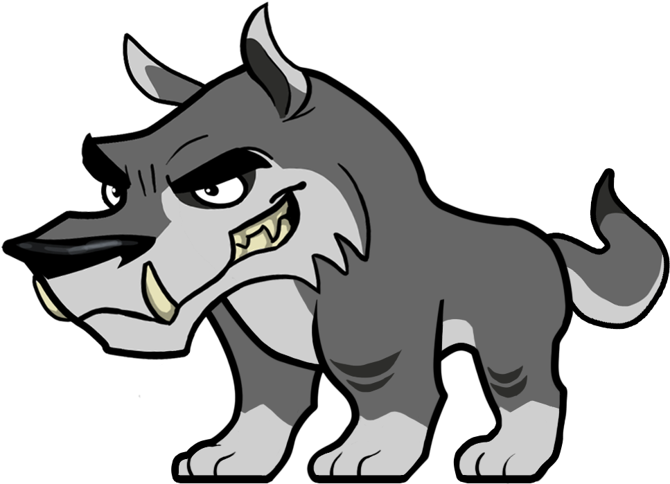 Transparent Cartoon Wolf (1080x800)