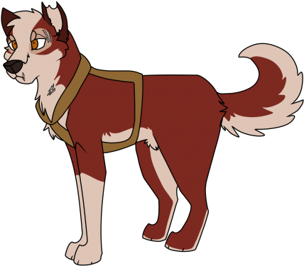 75% Siberian Husky - Cartoon (450x386)