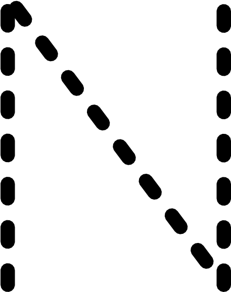 Letter N Tracing (457x578)