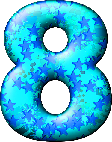 Party Balloon Cool Numeral - Presentation Alphabets Party Balloon Cool Numeral 8 (374x474)