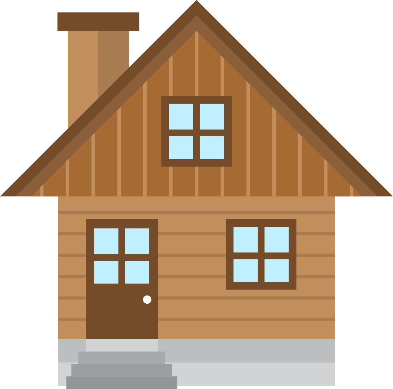 Home House Log Cabin - 卡通 小 木屋 (1271x1258)