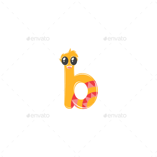Cartoon Alphabet Small Letters - Cartoon (612x612)