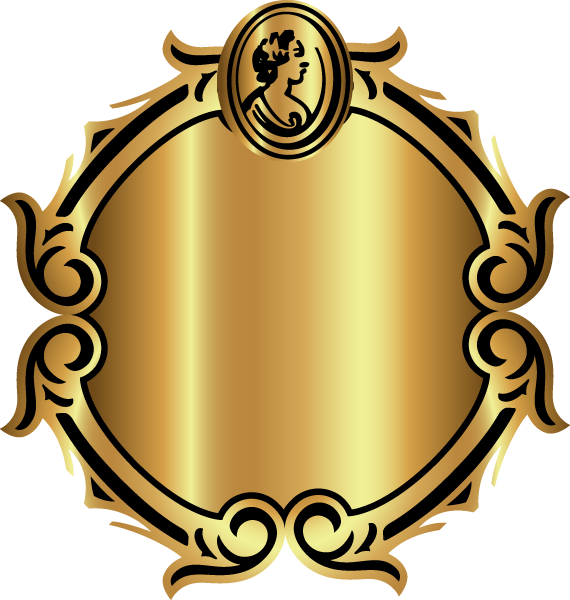 Gold Pattern Decorative Circular Frame - Gold Pattern Decorative Circular Frame (570x600)