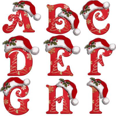 Moldes De Letras Navideñas (400x400)