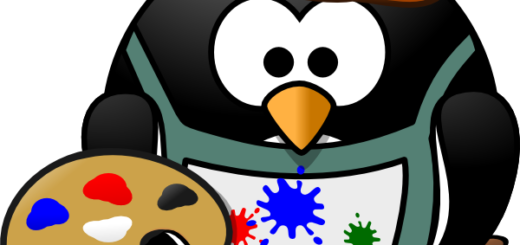 Abstract Art - 3drose Db_179549_2 Image Of Cartoon Penguin Painter (520x245)