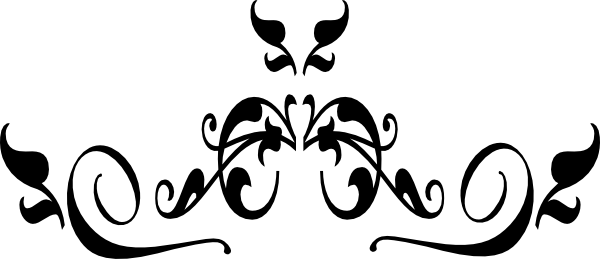 Black Scroll Cliparts - Clipart Decorations (600x259)