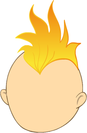 Orange Mohawk - Mohawk Clipart (300x457)