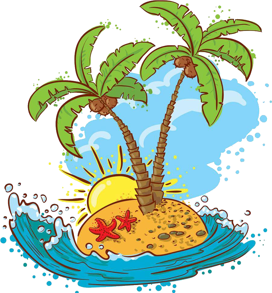 Coconut Tree Cartoon - Coconut Tree Cartoon (1393x1251)