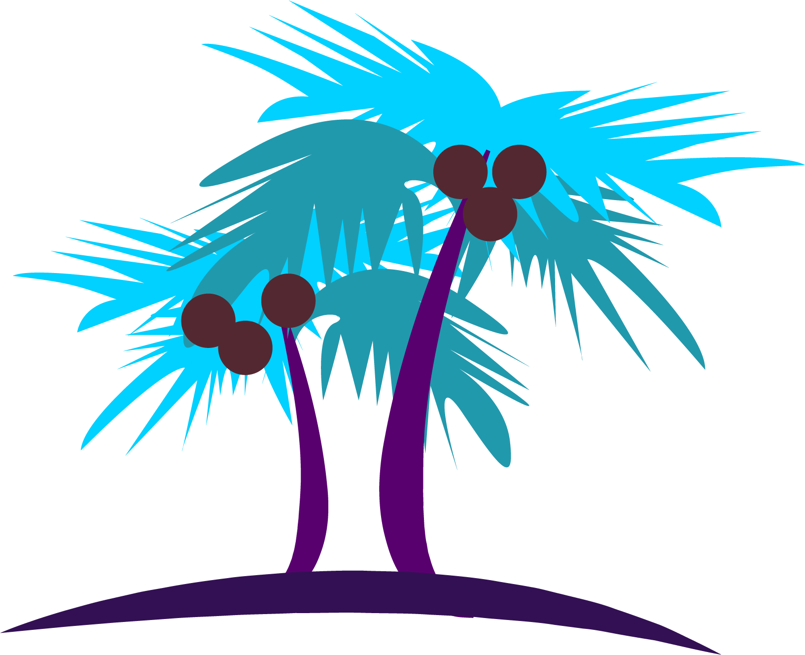 Coconut Tree Vector Material Png - Coconut Tree Vector Material Png (1633x1329)