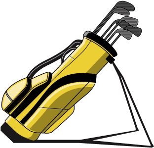 Golf Bag Clipart - Illustration (600x500)