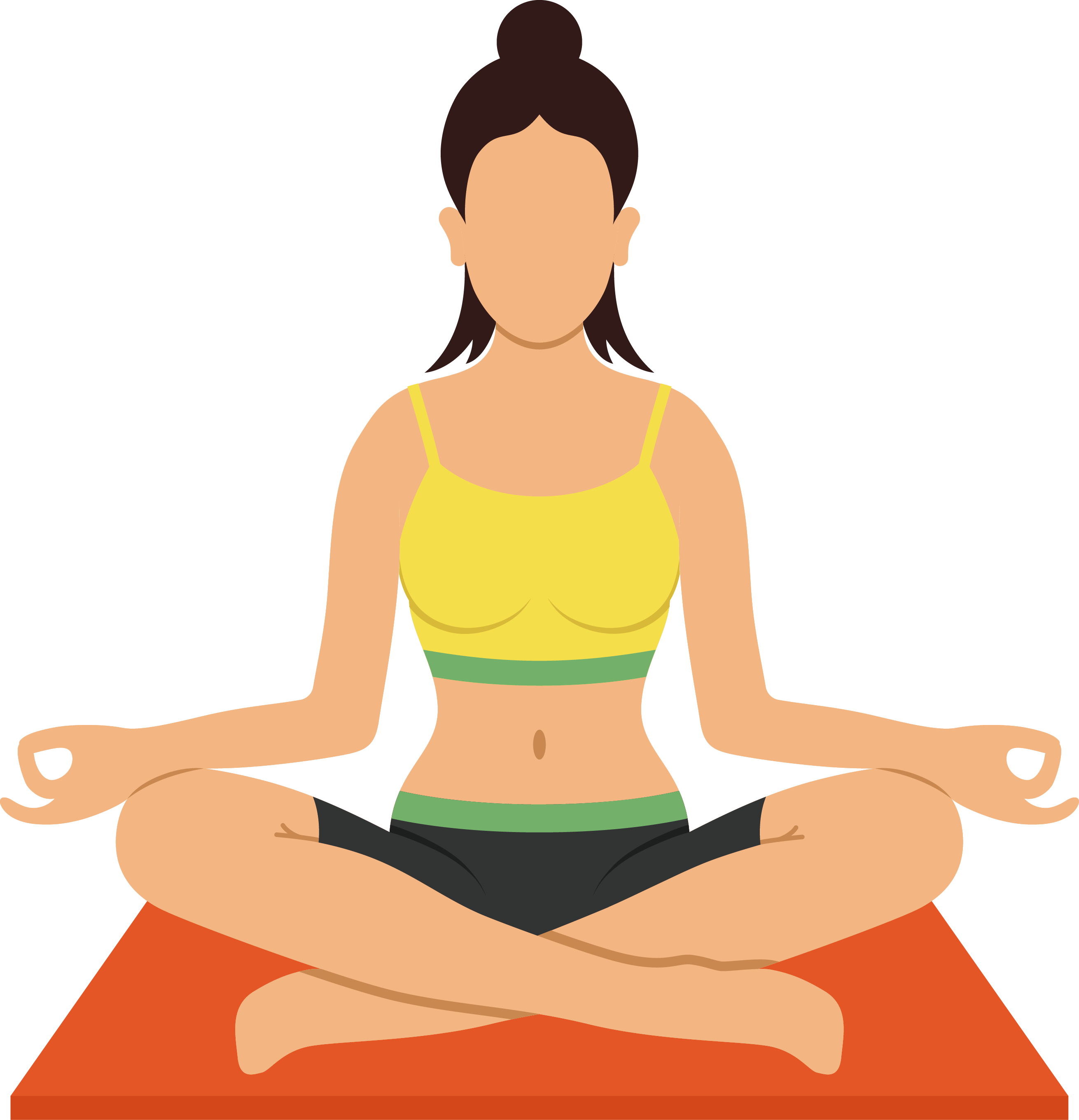 Yoga Instructor Clip Art - Yoga Vector (2620x2719)