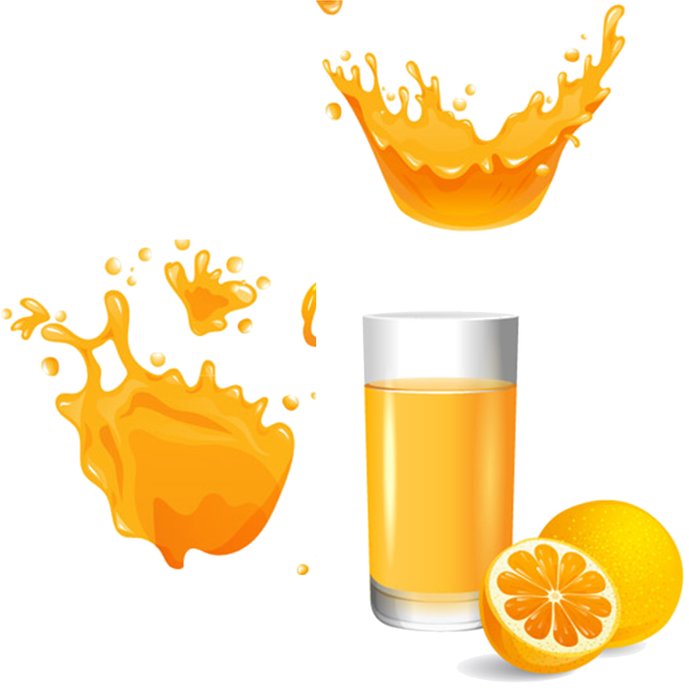 Orange Juice Fruit - وکتور اب پرتقال (2362x2362)