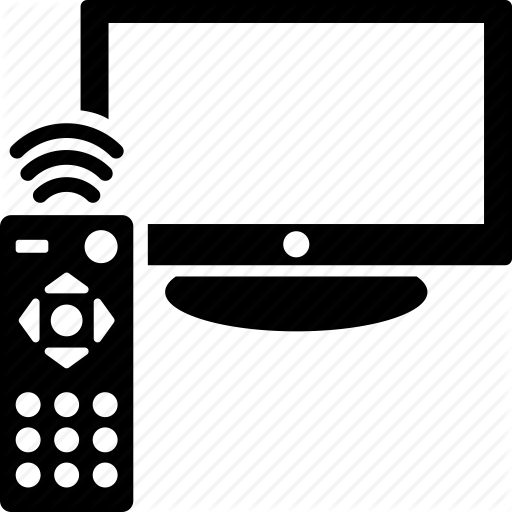Tv And Remote Icon (512x512)