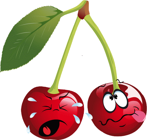 Cerises Rouges Tristes - Вишенка Гиф (596x569)