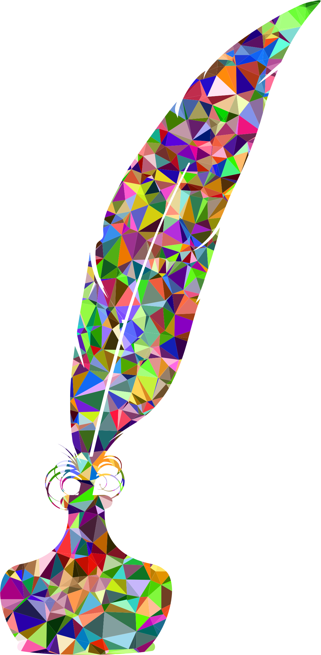 Big Image - Feather Quill Clipart (1126x2298)
