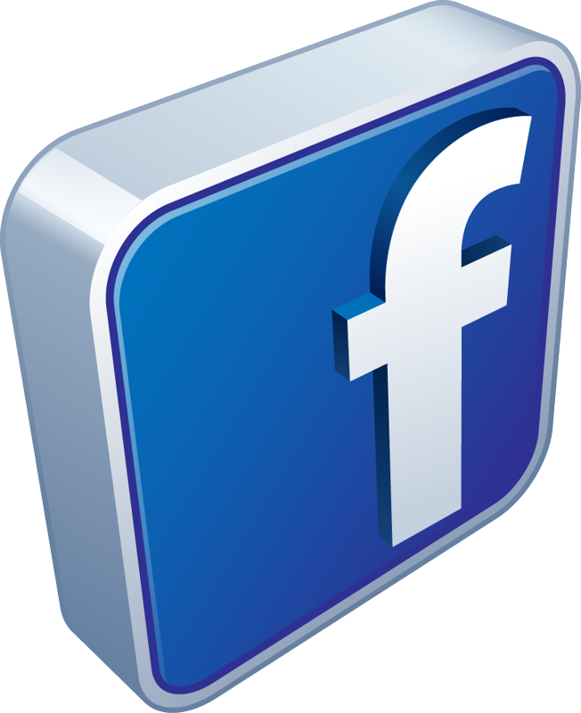 Facebook Logo 3d Png (652x800)