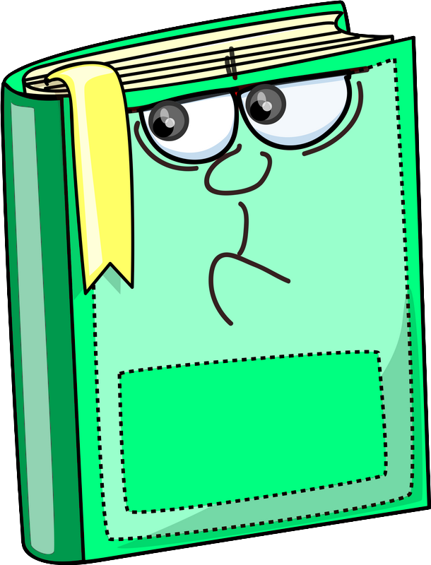 Cahier Vert Perplexe - Clip Art (610x800)