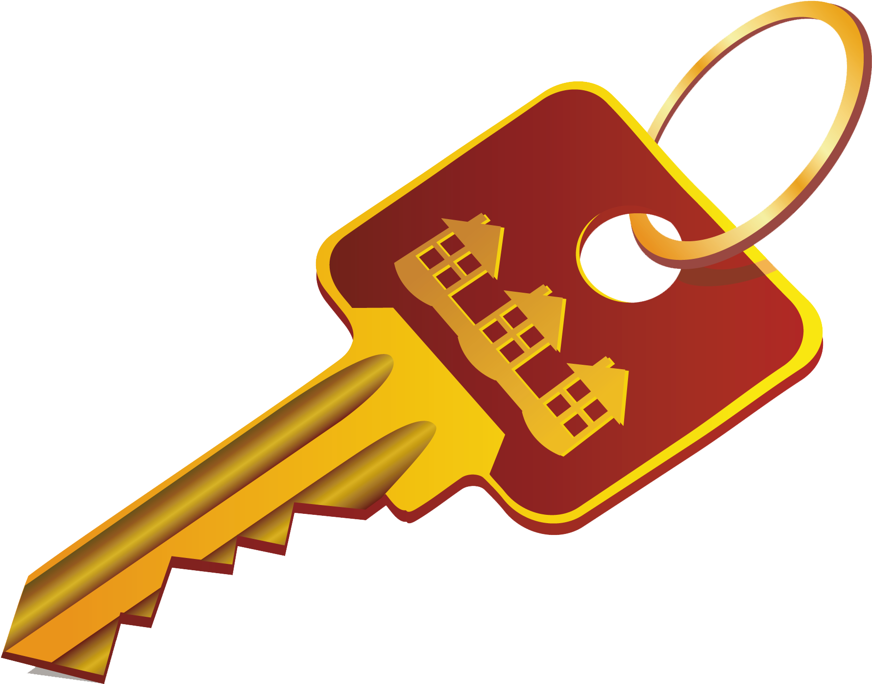 Golden Key Creative Cartoon - Key Vector (2584x1563)