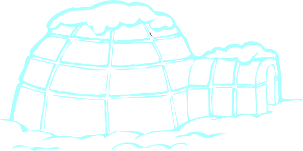 Snowy Igloo Clip Art - Art Creative Igloo (600x300)