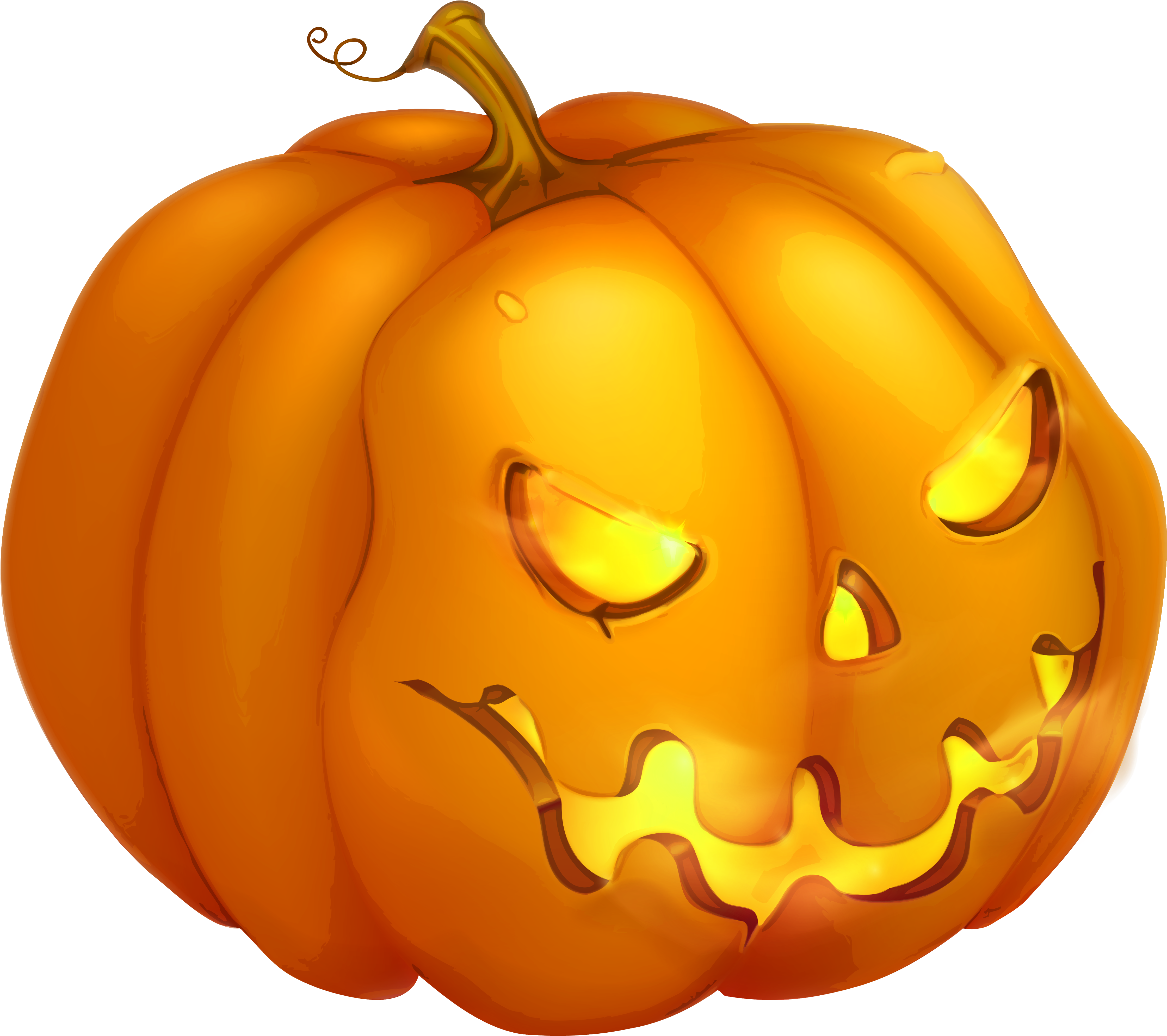 Evil Pumpkin Cliparts - Jack-o'-lantern (4651x4183)