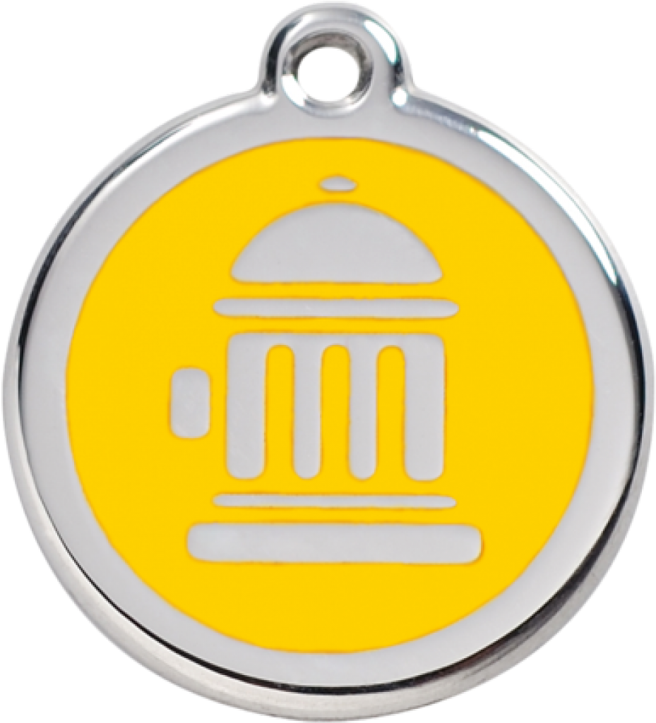 More Views - Red Dingo Fire Hydrant Pet Id Dog Tags - Yellow In (1200x1200)