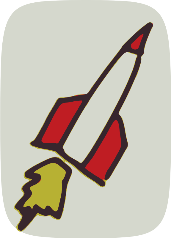Clipart - Red Rocket - Rocket Launch (800x800)