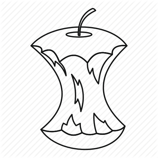Apple Outline Drawing - Apple Putline (512x512)