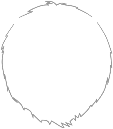 Start With Two Ovals For The Face - Silver (500x500)