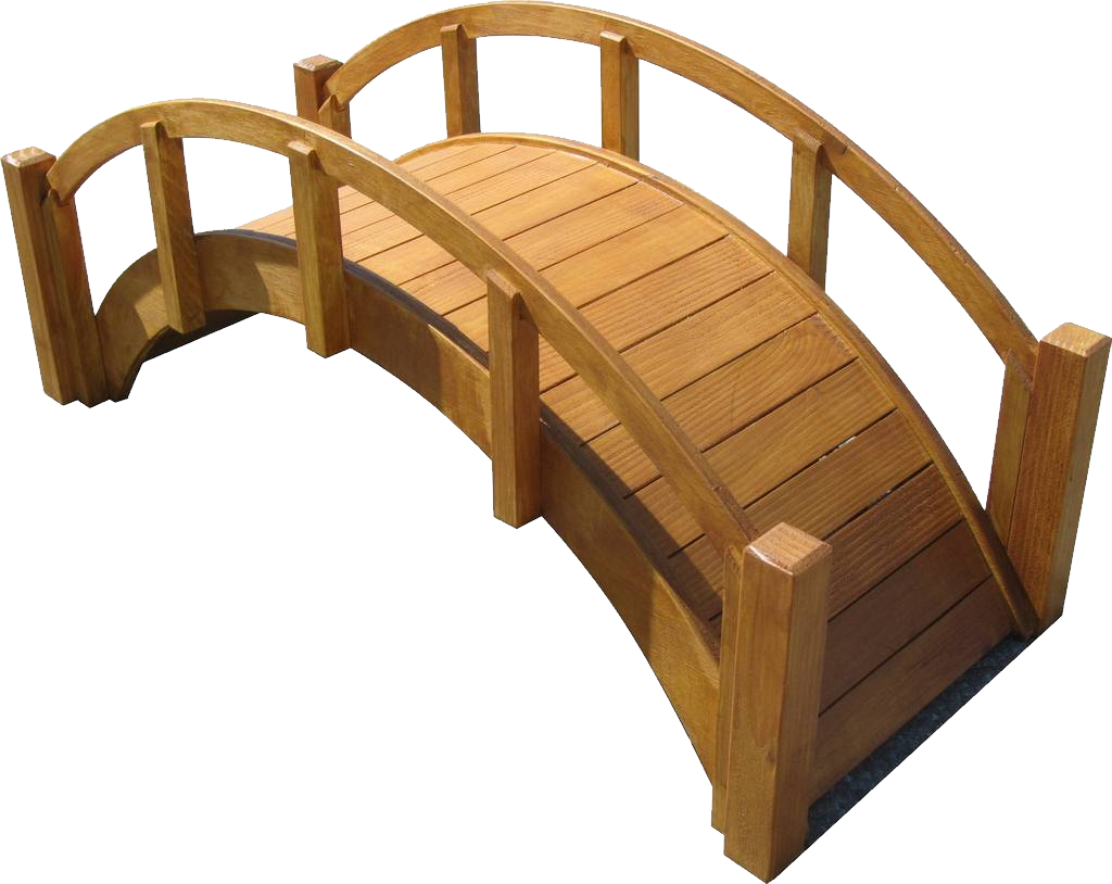 Bridge - Samsgazebos Miniature Japanese Wood Garden Bridge, (1024x814)