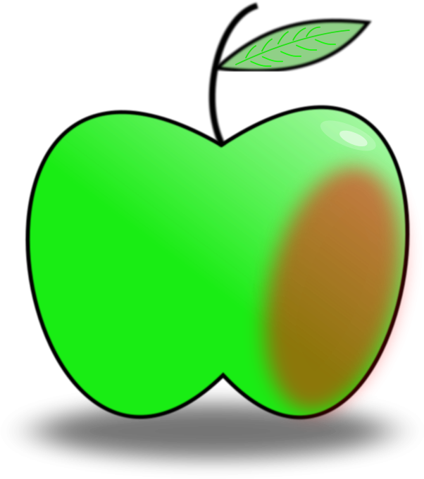 Free Simple Apple - صور تفاح أخضر رسوم (800x800)