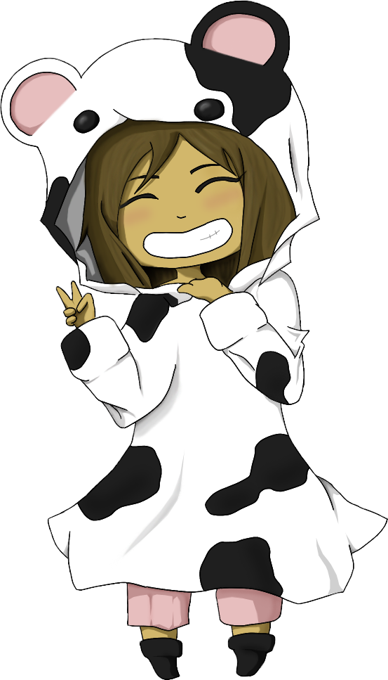 Chibi Me Cow - Drawing (553x967)