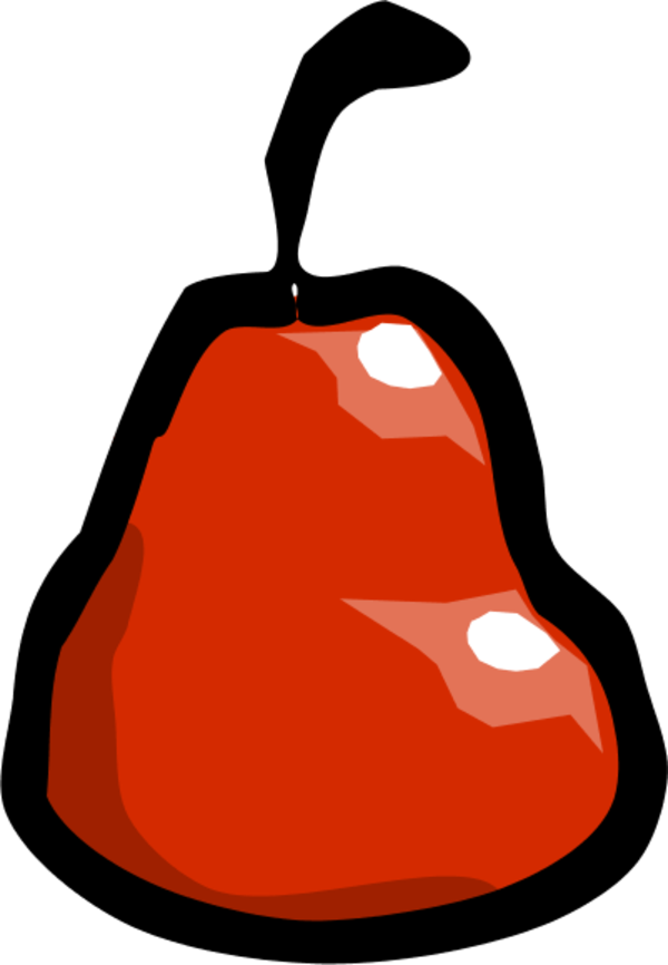 Vector Clip Art - Pear Clip Art (600x866)