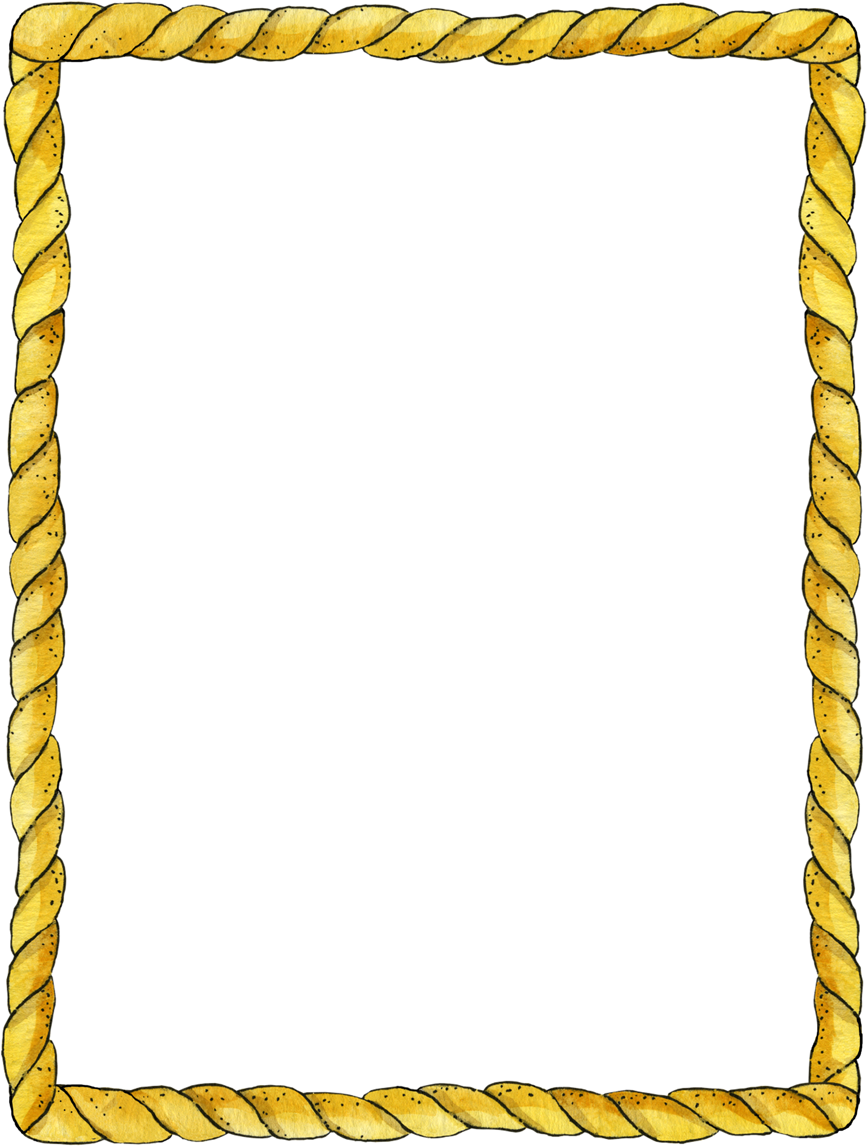 Rope Clipart Rope Border - Borders & Frames Designs (1764x2356)