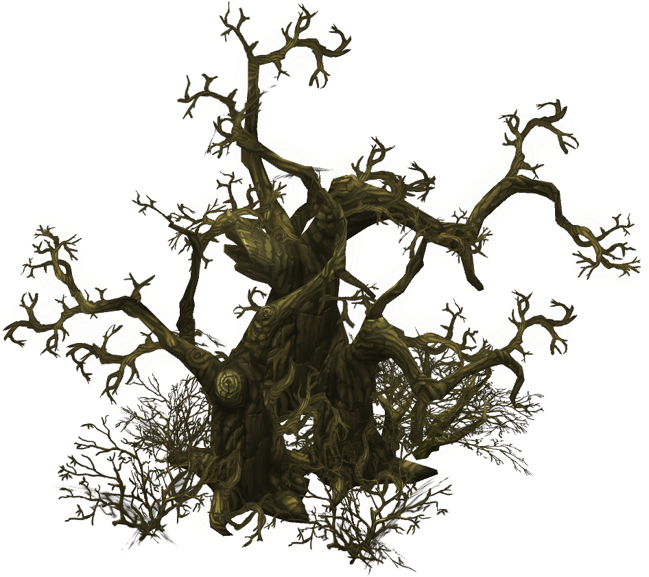 Low Poly Dead Tree Set 3d Model Low-poly Obj Fbx Ma - Dead Tree Top Down (1024x1024)