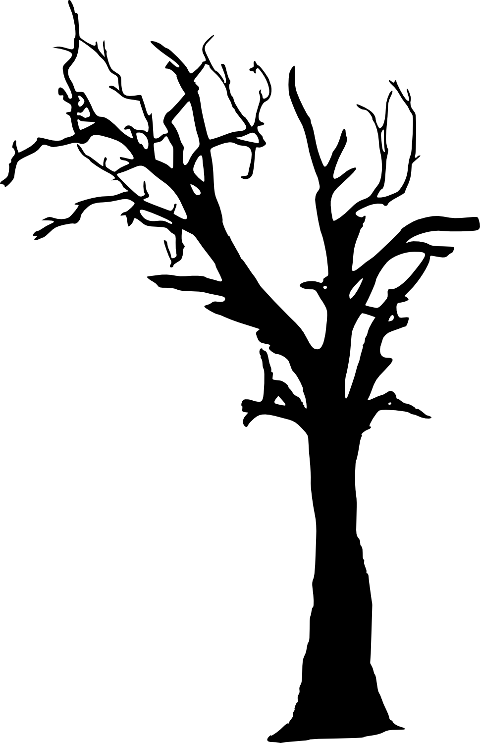 17 Dead Tree Silhouette - Portable Network Graphics (969x1500)