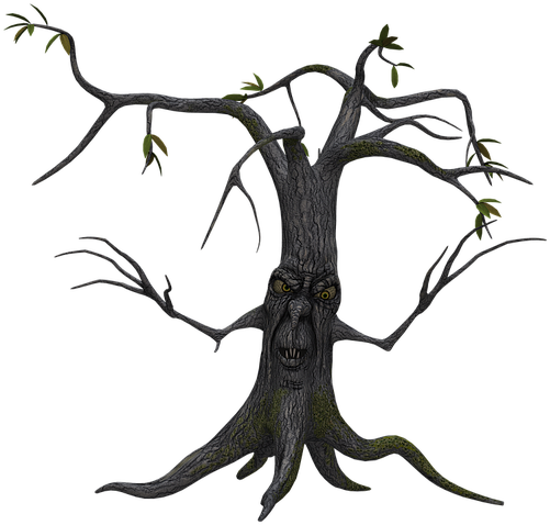 Tree, Digital Art, Isolated, Without Leaves, Leafless - Tree (640x480)