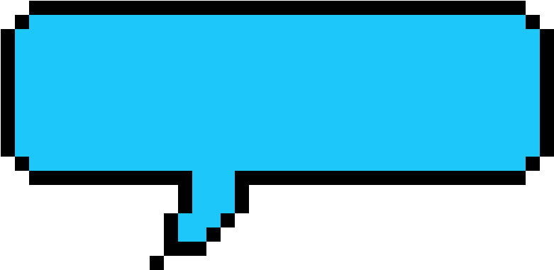 Blank Speech Bubble - Pixel Speech Bubble Transparent Empty (840x420)
