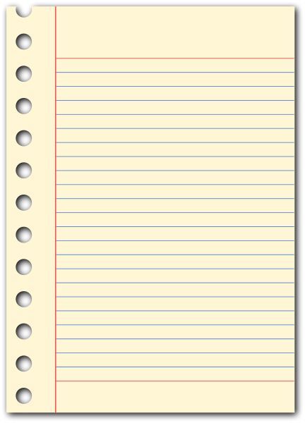Notepad Page Clip Art - Notebook (432x600)
