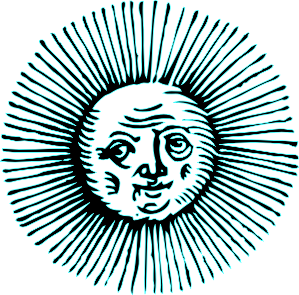 Woodcut Sun (600x593)