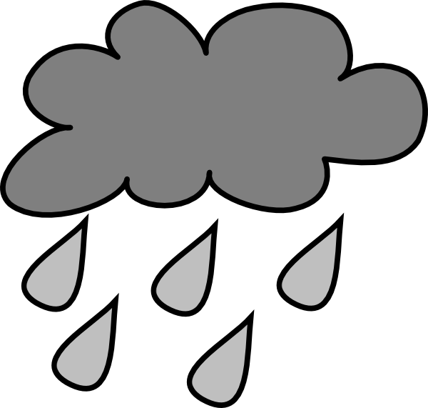 Cartoon Clouds Raining - Cloud With Rain Cartoon (600x571)