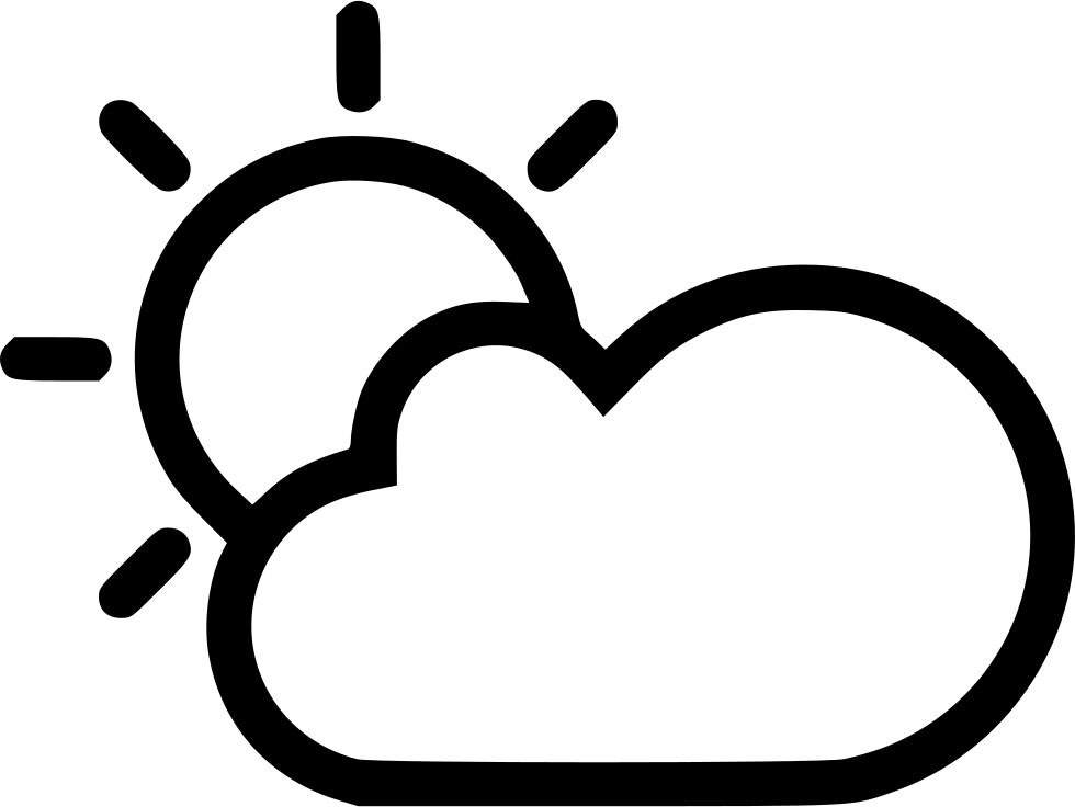 Sun Cloud Comments - Sun And Cloud Icon (980x736)