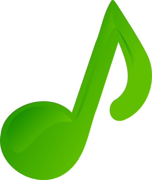 Green Music Notes Clipart (504x596)