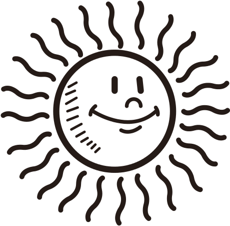 Sun Cartoon Black And White - New Jersey Deputy Fire Chiefs Association (550x550)