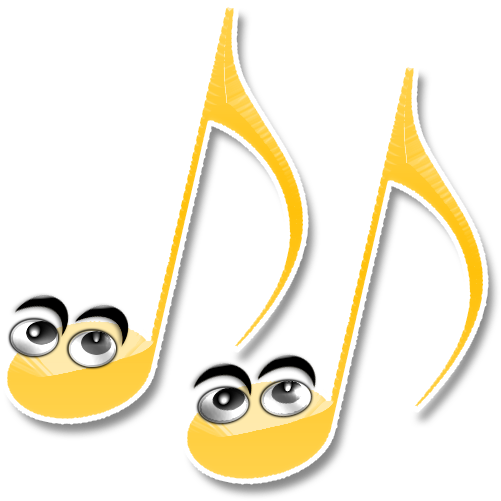 Pair O Happy Notes 2 Yellow - Yellow (512x512)