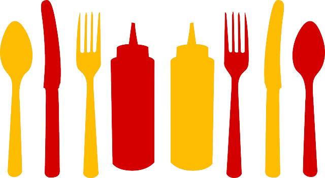Plastic Silverware Clip Art - Ketchup (640x350)