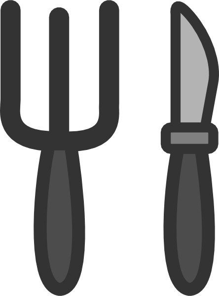 Fork And A Knife Cartoon (800x800)
