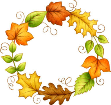 Leaves-circle - Fall Leaves In A Circle (383x363)