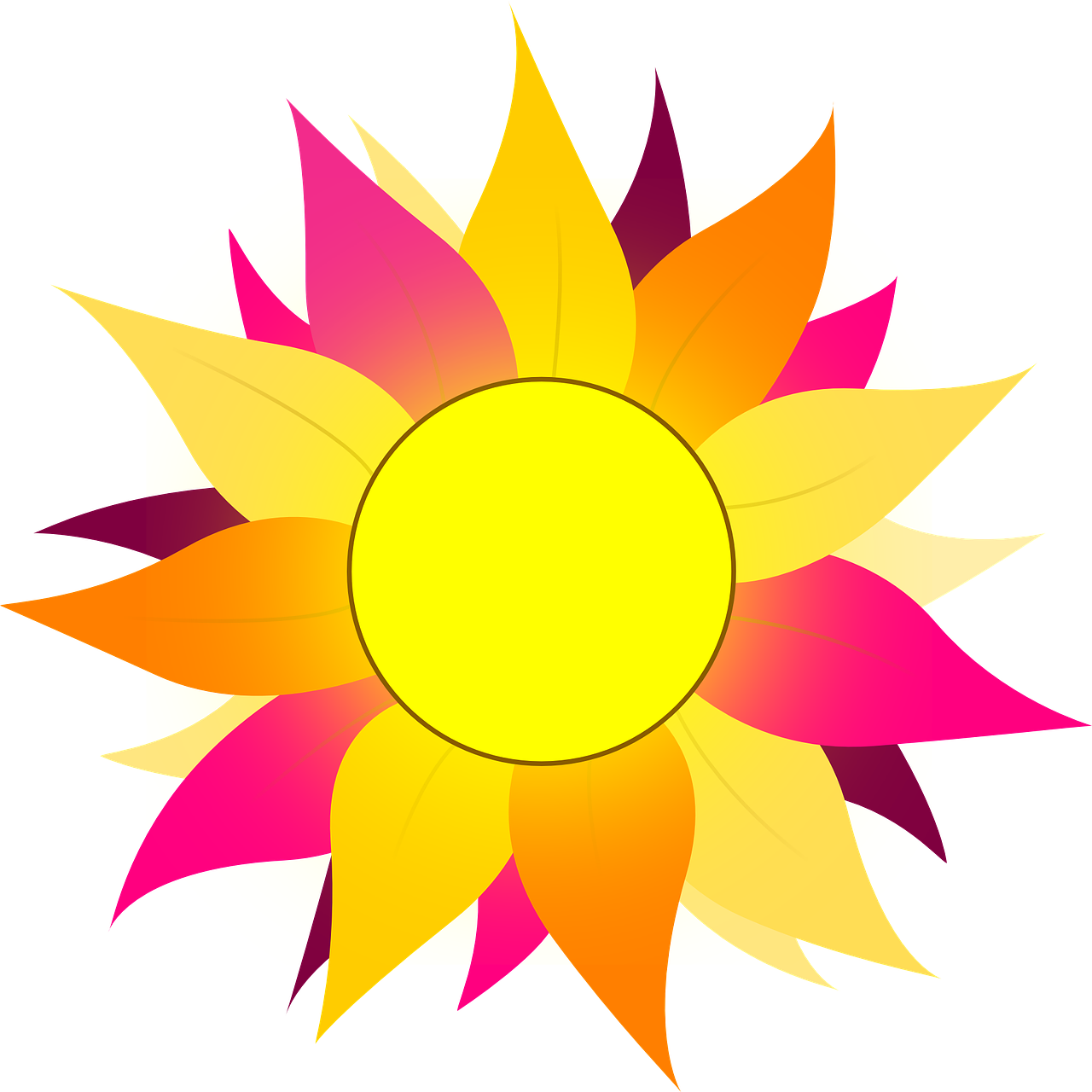 Pink And Orange Sun (1280x1280)